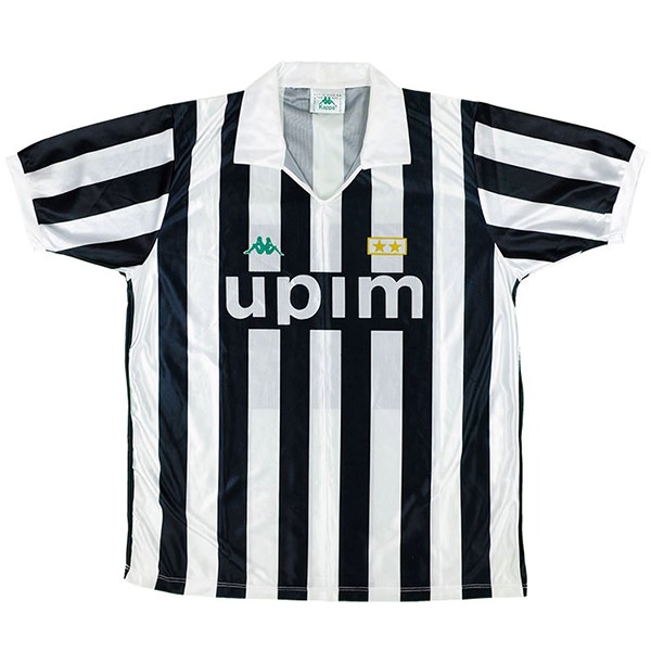 Tailandia Camiseta Juventus 1ª Kit Retro 1991 1992 Negro Blanco